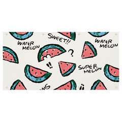 Illustration Watermelon Fruit Sweet Slicee Banner And Sign 8  X 4 