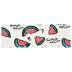 Illustration Watermelon Fruit Sweet Slicee Banner And Sign 9  X 3 