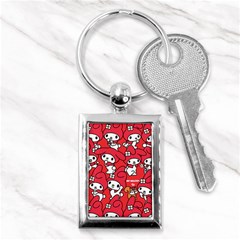 Rabbit Background Cartoon Key Chain (rectangle) by Sudhe