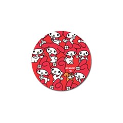 Rabbit Background Cartoon Golf Ball Marker by Sudhe