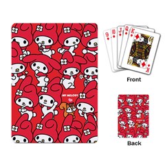 Rabbit Background Cartoon Playing Cards Single Design (rectangle)