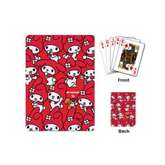 Rabbit Background Cartoon Playing Cards Single Design (mini)