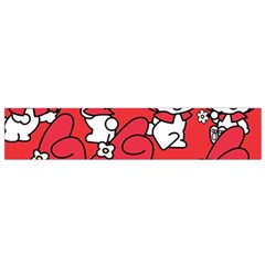 Rabbit Background Cartoon Small Flano Scarf