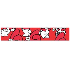 Rabbit Background Cartoon Large Flano Scarf 