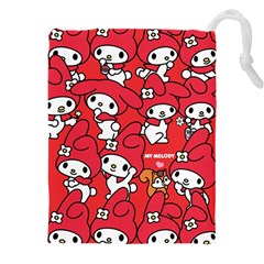 Rabbit Background Cartoon Drawstring Pouch (4xl) by Sudhe