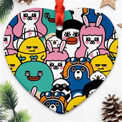 Illustration Animals Cartoon Background Pattern Ornament (heart)