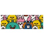 Illustration Animals Cartoon Background Pattern Banner and Sign 12  x 4  Front