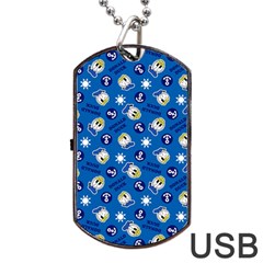 Illustration Duck Cartoon Background Dog Tag Usb Flash (one Side) by Sudhe