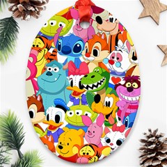 Illustration Cartoon Character Animal Cute Ornament (oval)