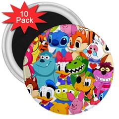 Illustration Cartoon Character Animal Cute 3  Magnets (10 Pack)  by Sudhe