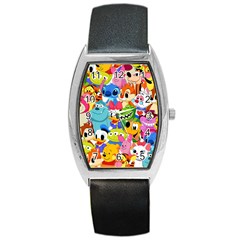 Illustration Cartoon Character Animal Cute Barrel Style Metal Watch by Sudhe