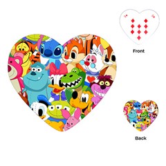 Illustration Cartoon Character Animal Cute Playing Cards Single Design (heart)