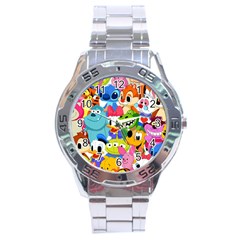 Illustration Cartoon Character Animal Cute Stainless Steel Analogue Watch by Sudhe