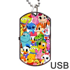 Illustration Cartoon Character Animal Cute Dog Tag Usb Flash (one Side) by Sudhe