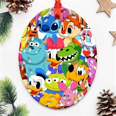 Illustration Cartoon Character Animal Cute Ornament (oval Filigree)