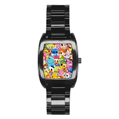 Illustration Cartoon Character Animal Cute Stainless Steel Barrel Watch by Sudhe