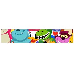 Illustration Cartoon Character Animal Cute Large Flano Scarf 