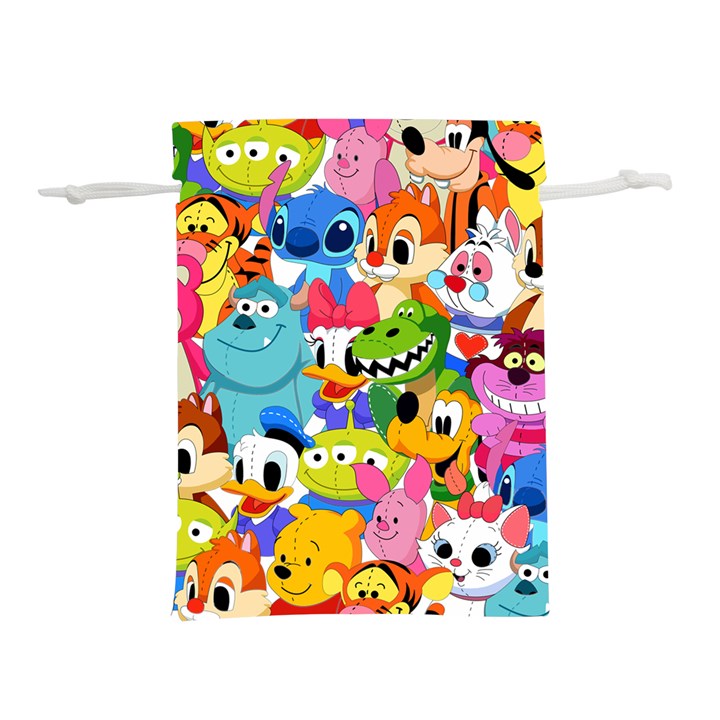 Illustration Cartoon Character Animal Cute Lightweight Drawstring Pouch (L)