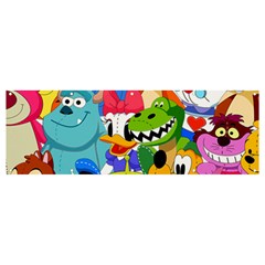 Illustration Cartoon Character Animal Cute Banner And Sign 12  X 4  by Sudhe