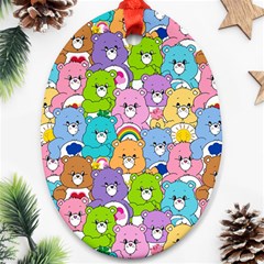 Care Bears Bear Background Cartoon Ornament (oval)