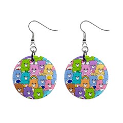 Care Bears Bear Background Cartoon Mini Button Earrings by Sudhe