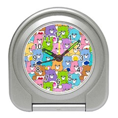 Care Bears Bear Background Cartoon Travel Alarm Clock by Sudhe