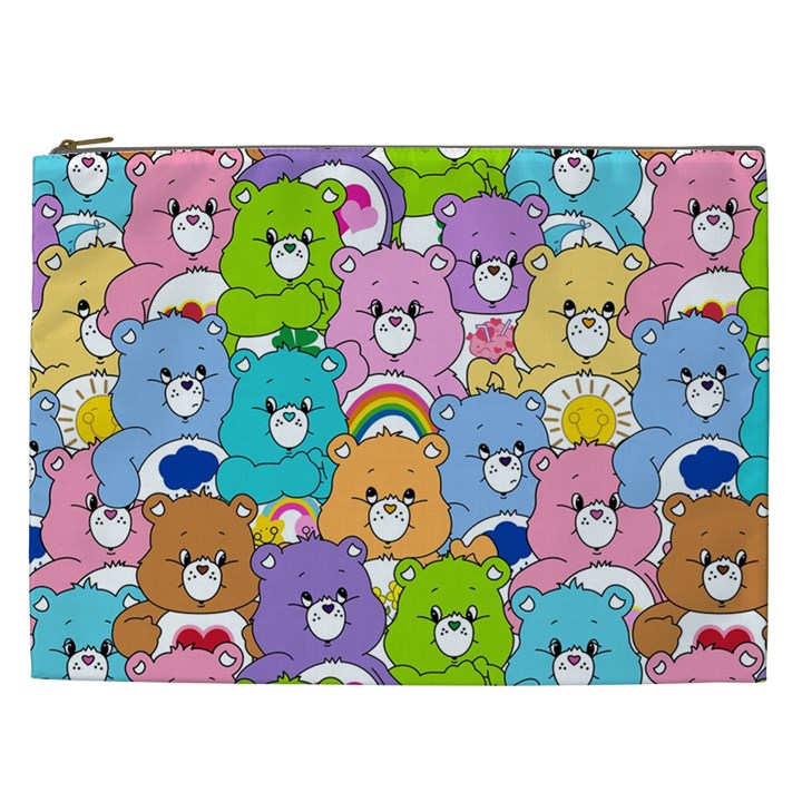 Care Bears Bear Background Cartoon Cosmetic Bag (XXL)