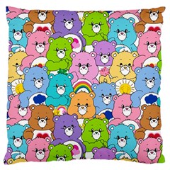 Care Bears Bear Background Cartoon Large Flano Cushion Case (one Side) by Sudhe