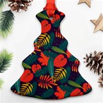 Leaves Pattern Wallpaper Seamless Christmas Tree Ornament (Two Sides) Front