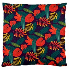 Leaves Pattern Wallpaper Seamless Standard Flano Cushion Case (one Side) by Sudhe