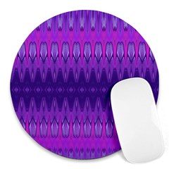 Illustration Purple Abstract Wallpaper Pattern Abstract Round Mousepads by Sudhe