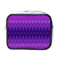 Illustration Purple Abstract Wallpaper Pattern Abstract Mini Toiletries Bag (one Side) by Sudhe