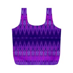 Illustration Purple Abstract Wallpaper Pattern Abstract Full Print Recycle Bag (m) by Sudhe