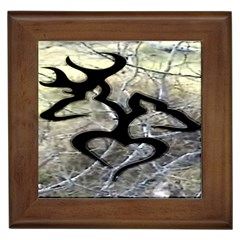 Black Love Browning Deer Camo Framed Tile