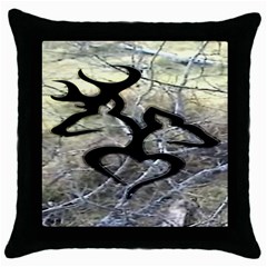 Black Love Browning Deer Camo Throw Pillow Case (black) by Jancukart