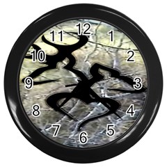 Black Love Browning Deer Camo Wall Clock (black)