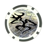 Black Love Browning Deer Camo Poker Chip Card Guard Front