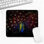 Beautiful Peacock Feather Large Mousepads Front