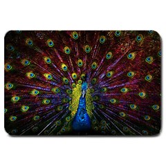 Beautiful Peacock Feather Large Doormat  by Jancukart