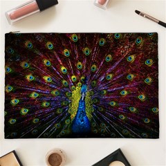 Beautiful Peacock Feather Cosmetic Bag (xxl)