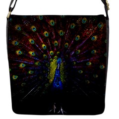 Beautiful Peacock Feather Flap Closure Messenger Bag (s)