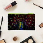 Beautiful Peacock Feather Cosmetic Bag (XS) Back