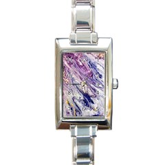 Marble Pattern Texture Rectangle Italian Charm Watch