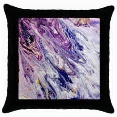 Marble Pattern Texture Throw Pillow Case (black) by Jancukart