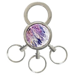 Marble Pattern Texture 3-ring Key Chain