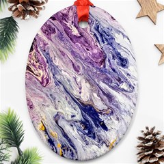 Marble Pattern Texture Oval Ornament (two Sides)