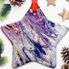 Marble Pattern Texture Star Ornament (two Sides)