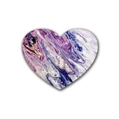 Marble Pattern Texture Rubber Heart Coaster (4 Pack) by Jancukart