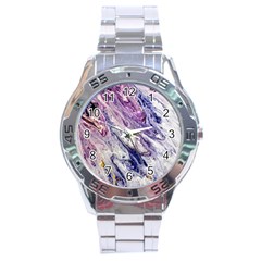 Marble Pattern Texture Stainless Steel Analogue Watch