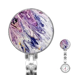 Marble Pattern Texture Stainless Steel Nurses Watch